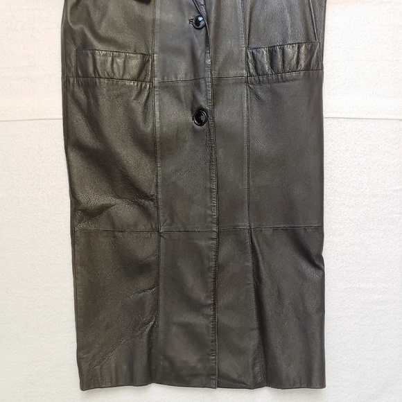 Pelle Studio Black Leather Trench Coat by Wilsons - Picture 3 of 8